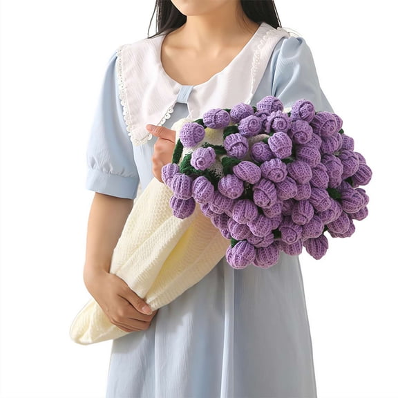 New DIY Rose Bouquet Blankets Handmade Crocheted Blanket  Valentine's Day Gift for Girlfriend