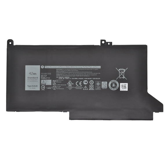 New DJ1J0 Laptop Battery for Dell Latitude 12 7280 7290 E7280 E7290 13 7380 7390 E7380 E7390 14 7480 7490 E7480 E7490 Series P28S P28S001 451-BBZL C27RW PGFX4 ONFOH DJ1JO K8X0T 11.4V 42Wh 3-Cell
