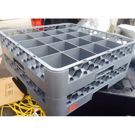 New DON" 25 Compartment Gray PLASTIC DISHWASHER RACK, 2E7460 Lot Of 2