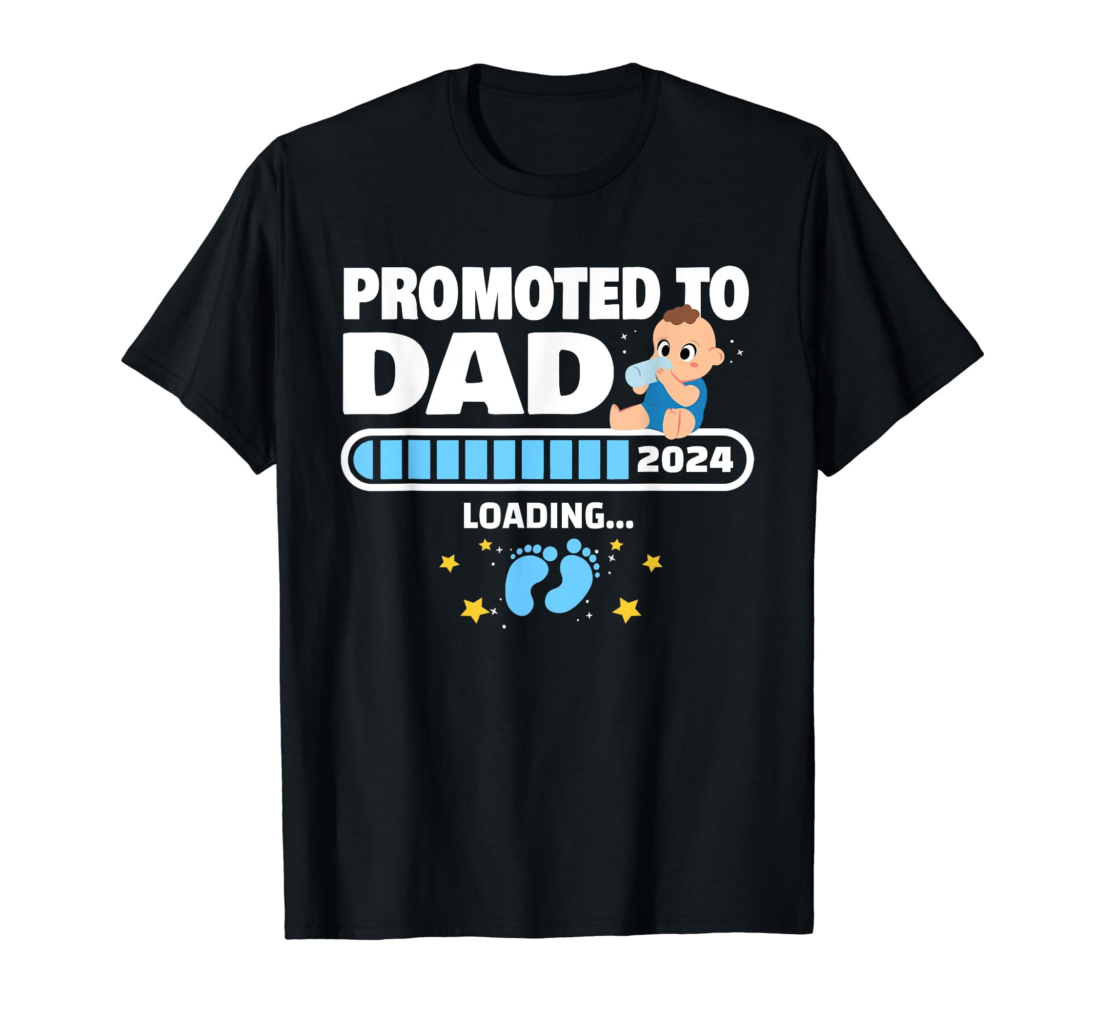 New Dad 1st Time Dad Est 2024 Promoted To Daddy 2024 Father T Shirt new-dad-1st-time-dad-est-2024-promoted-to-daddy-2024-father-t-shirt