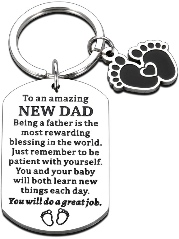 New Dad Gift Stocking Stuffers for Dad Daddy Keychain Gift for New Expecting Dad First Time Father's Day First Time Dad Gifts Dad to Be Gifts Expectant Dad Gifts for Daddy to Be Papa New Daddy