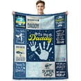thumbnail image 1 of New Dad Gifts for Fathers Day Blanket, Best First Time Gifts for Fathers Day New Dads, Gender Reveal Gifts for New Parents, Soon to be Father Throw Blanket Gift for New Dad, 1 of 5