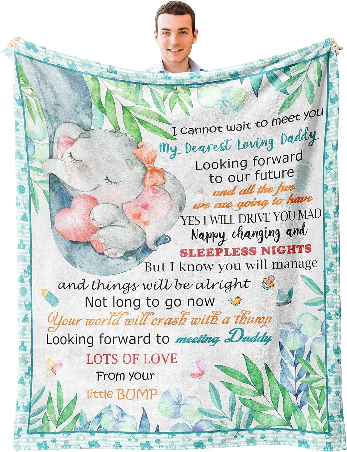 New Dad Gifts for Men Blanket ’’, Baby Announcement Gifts, First Time ...