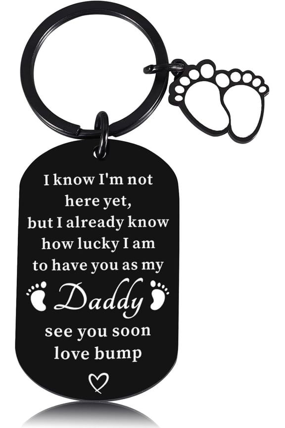 New Dad Gifts for Men, Valentines First Time Dad Gifts, New Dads Gift First Time, The Expectant Father Keychain, Daddy to be Gift for 1st Times Daddy, Gender Reveal Keychain, News Father to be gift