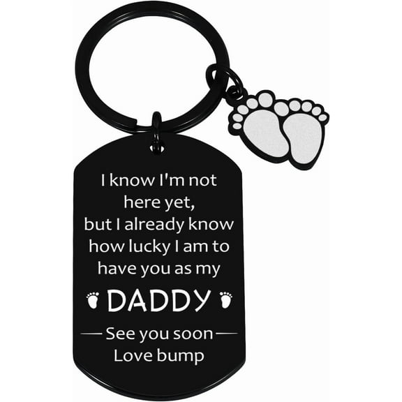 New Dad Gifts for Men First Father's Day Keychain