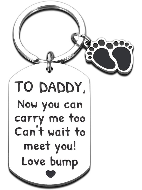 New Dad Keychains Gifts for Expectant Dads Pregnancy Baby Announcements Gifts for Him Soon to be Dads Gifts for Men First Time Dads Gifts for New Moms Christmas Father's Day