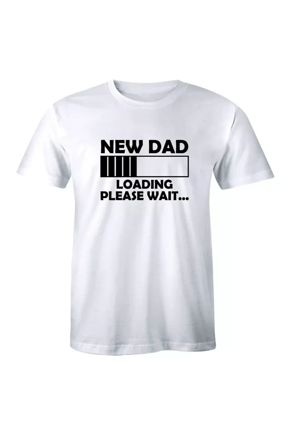 New Dad Loading Please Wait Men's T-Shirt Pregnancy Announcement Reveal Gift