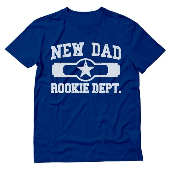 New Dad Rookie Department T-Shirt - Gifts for New Fathers - Fun and Comical First-Time Dad Shirt - Father's Day or Baby Shower Present - Available in Various Sizes and Colors