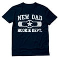 thumbnail image 1 of New Dad Rookie Department T-Shirt - Gifts for New Fathers - Fun and Comical First-Time Dad Shirt - Father's Day or Baby Shower Present - Available in Various Sizes and Colors, 1 of 6