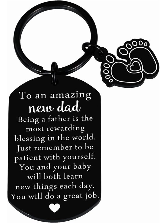 New Dad Valentines Day Gifts for Husband First Time New Dads to Be Keychain Pregnancy Announcement for Daddy Gender Reveal Gift Baby Announcements Ideas Gifts for Dad Who Wants Nothing