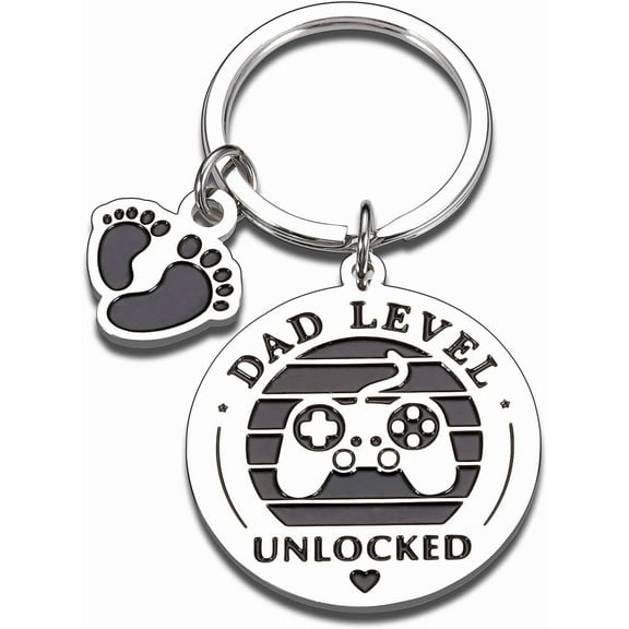 New Dad and Soon to be Dad Keychain - Boyfriend and Level Unlocking Keychain