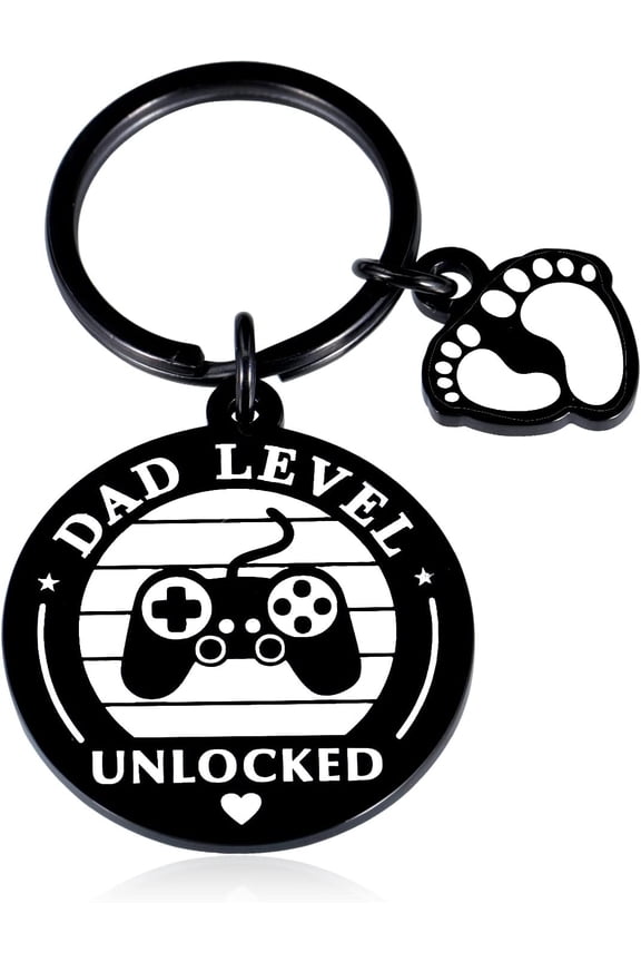 New Dad and Soon to be Dad Keychain - Boyfriend and Level Unlocking Keychain