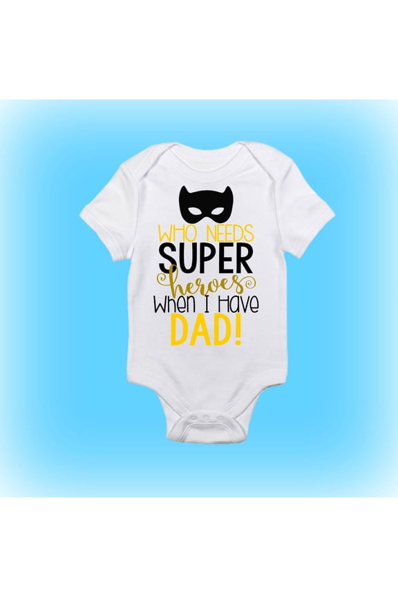 New Daddy Gift - Gift For New Daddy - Dad Is My Hero - New Baby Gift - Unique Shower Gift - Baby Boy -Baby Gift - Baby Clothing-Baby Onesie Cool Baby Clothing, BABY BODYSUIT LAT 4424