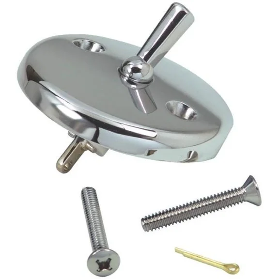 New Danco 80991 Chrome Round With Lever Bath Drain Overflow Plate Kit 2453116