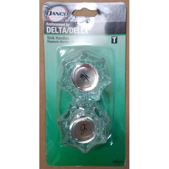 New Danco 88049 Set (2) Faucet Handle Delta Delex Acrylic Oem Style 9343484
