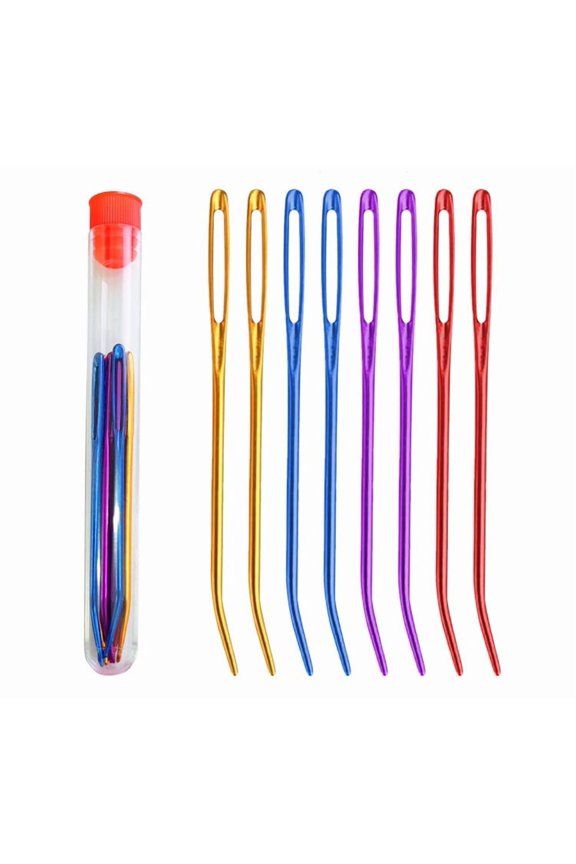 New Darning & Tapestry Yarn Needles Set – Large Eye Blunt Needles for Hand Sewing, Knitting & DIY Craft Projects(RL Random color 8 PCS)