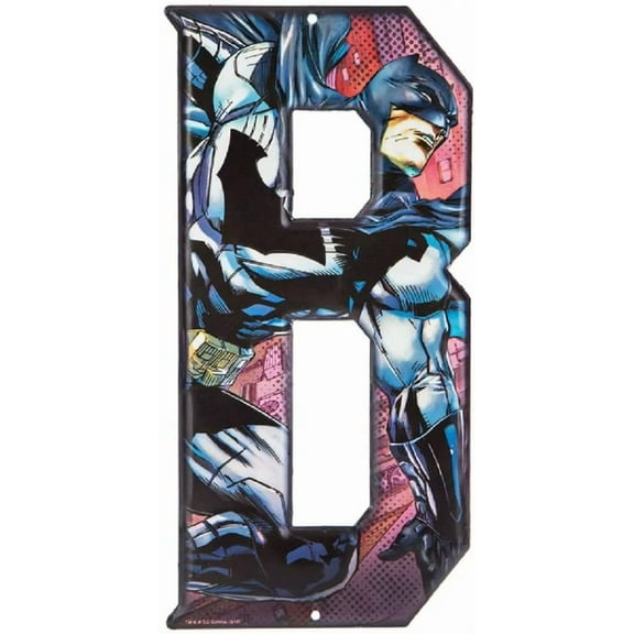 New! Dc Comics Batman Initial "B" Letter Metal Sign Home Decoration 10"