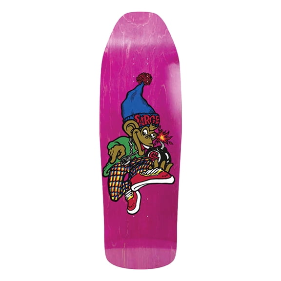 New Deal Sargent Monkey B Skateboard Deck - 9.63" x 31" Pink (Deck Only)