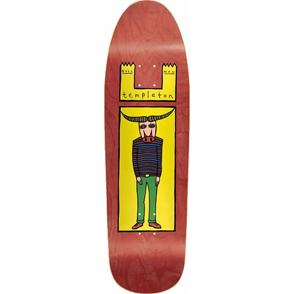 New Deal Templeton Bullman Special Red Skateboard Deck - 9.35" x 31.9" (Deck Only)