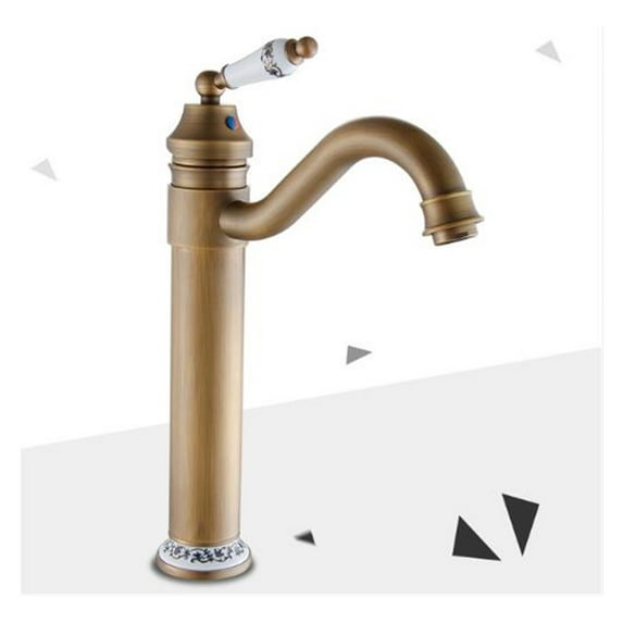 New Deck Bathroom Basin Sink Mixer Tap Polished Antique Bronze Basin Faucet Bathroom Faucet Sink Tap ,360° Swivel Spout