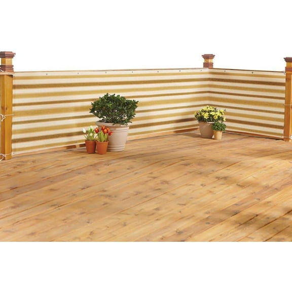 New Deck & Fence Privacy Durable Waterproof Netting Screen with Grommets and Reinforced Seams (Brown)