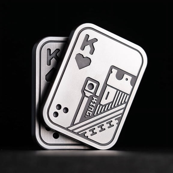 New Decompression Metal Poker Slider,Manually Rotate Adult Office Decompression Toys to Relieve Pressure, Tabletop Toys for Adults