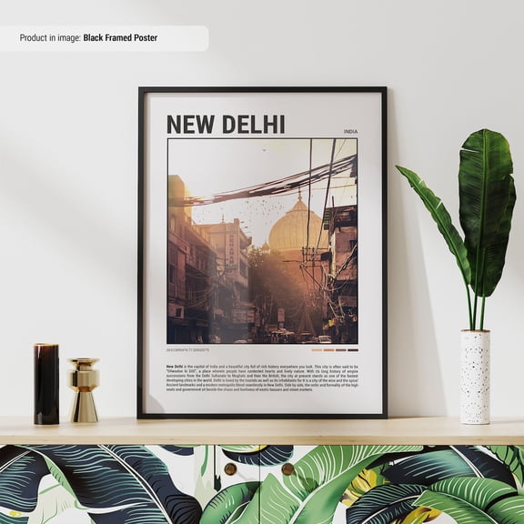 New Delhi, India Travel Poster Travel Wall Art Minimal Travel Wall Print Asia City Print New Delhi UNFRAMED Poster, Wall Art for Decor, Present, 8x12