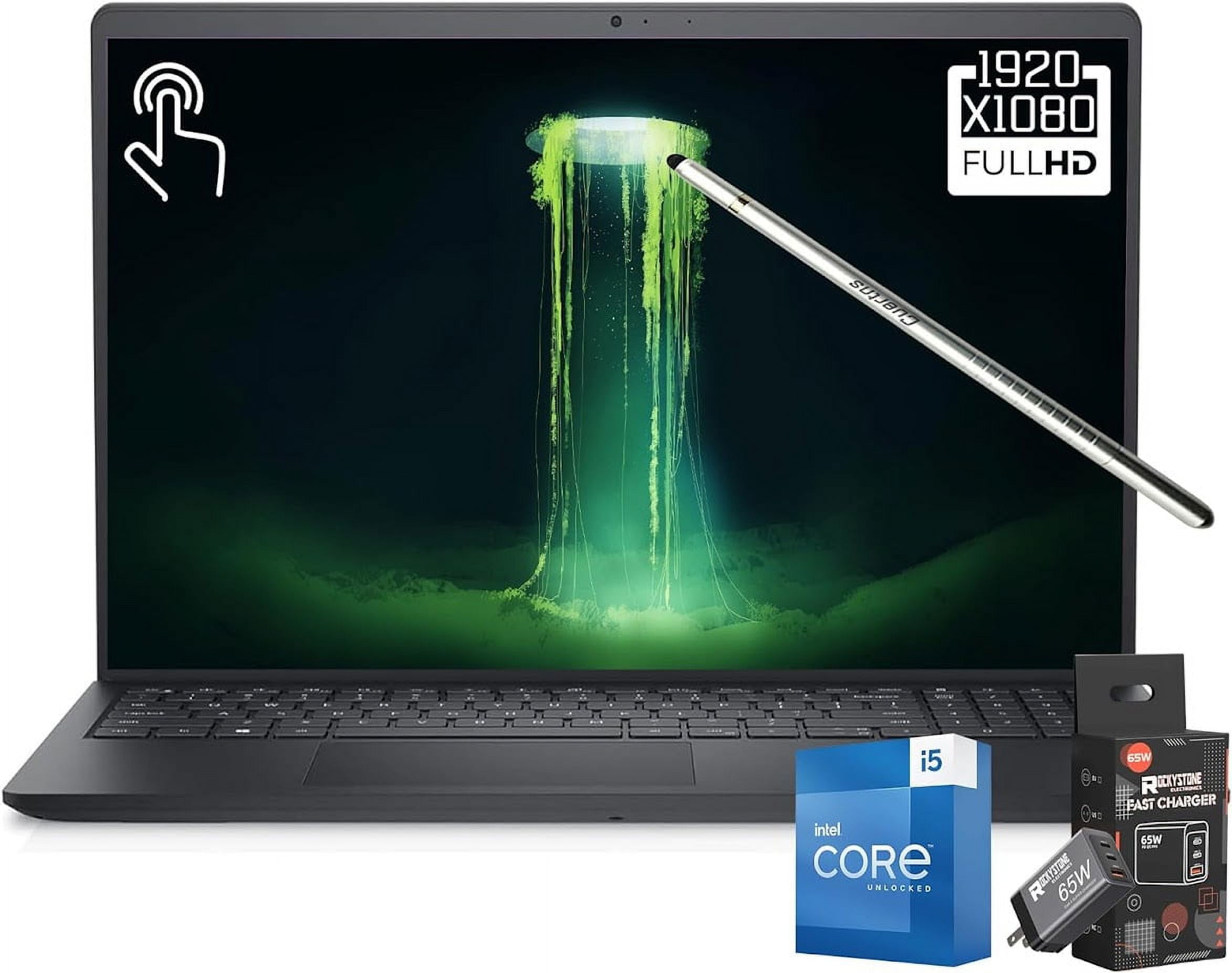 New Dell Inspiron Laptop 15.6" FHD Touchscreen Computer,Intel Core i5-1155G7(Beats i7-1065G7),12GB DDR4 RAM,1TB PCIe SSD,Cuertns Stylus Pen,W/65W Charger(3-Port Fast Charging Adapter), Win11 pro