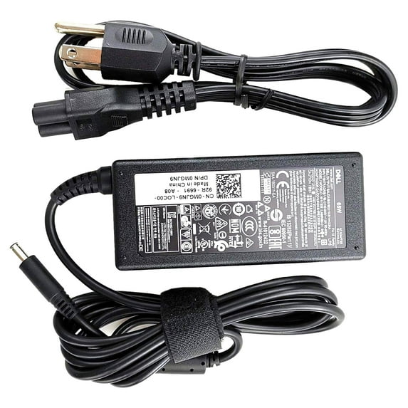 Dell Inspiron 19.5V 2-Prong Power Adapter with Wallplug Power Cable Cord, New, 1 Count, 1 Pack
