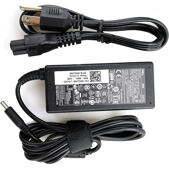 New Dell Original Laptop Charger 65W watt 4.5mm tip AC Power Adapter(Power Supply) with Power Cord for Inspiron 13 14 15,3000 5000 7000 Series,5558 5755 3147 7348-2in1 5555 5559,0G6j41 0MGJN