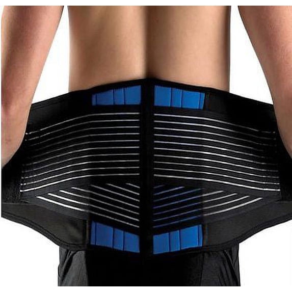 New Deluxe Neoprene Double Pull Lumbar Lower Back Support Brace Exercise Belt
