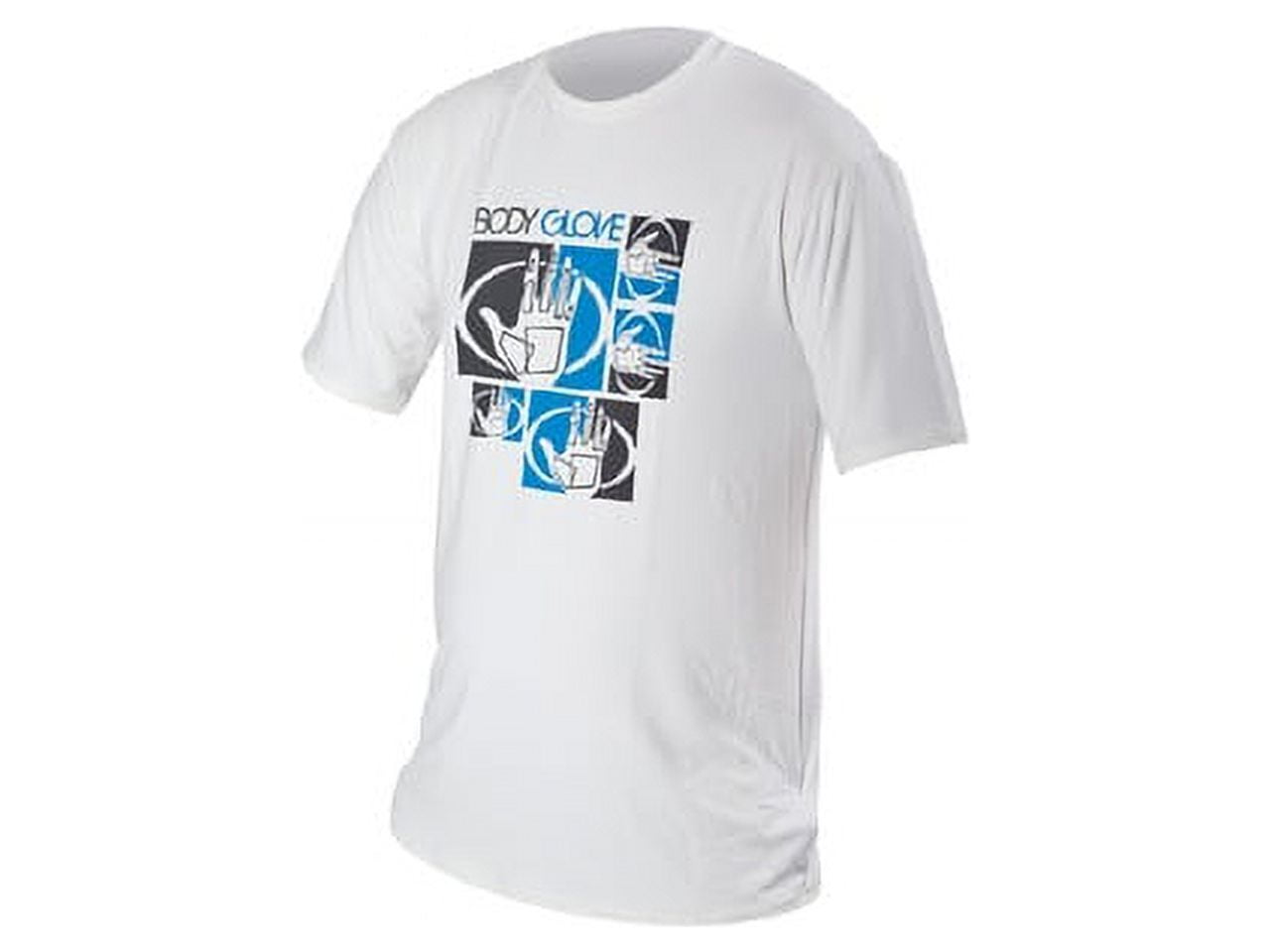 New Deluxe Short Sleeve Loosefit Rashguard body Glove Vests 13182xlwht XL Men's Short Sleeve White