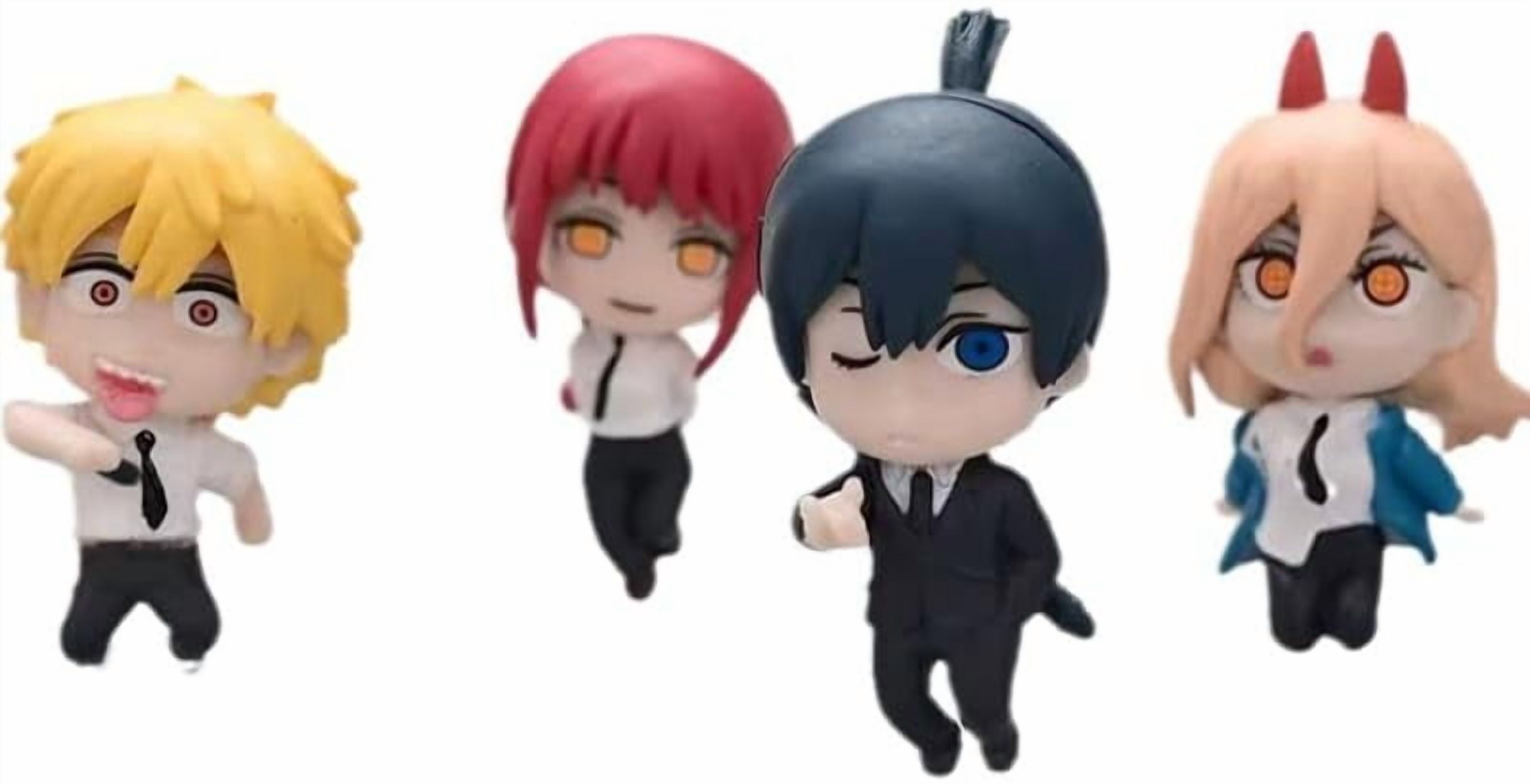 New Denji Figure, Makima Figure, Pochita Figure, Four Q Version Cute Action Figures 6cm/2.4inch Handmade PVC Anime Cartoon Manga Game Character Model Gift