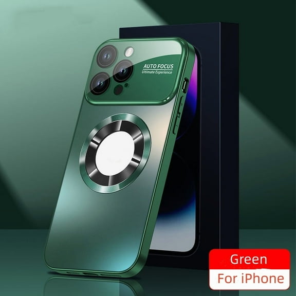 New Desert Titanium Luxury Matte Magnetic Wireless Charging Phone Case for iPhone 16 15 14 13 Pro Max Case with Glass Lens Protector Soft Bumper Shockproof Cover
