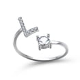 thumbnail image 1 of New Design Adjustable 26 Initial Letter Ring Fashion Jewelry For Women Simple Elegant Jewelry, 1 of 2