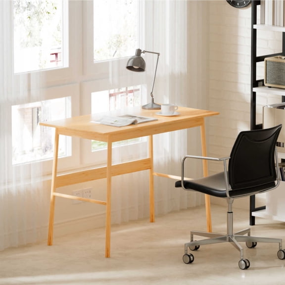 New Design Bamboo Computer Desk  Modern Simple Work Desk For Home Office Gaming & Study Table