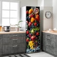 thumbnail image 1 of New Design Fresh Fruit Printed Fridge Door Wrap Cover Sticker Waterproof Kitchen Decorative Palm Lea, 1 of 5