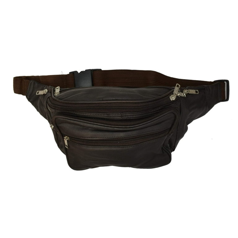 New Design Large Multi Zippered Genuine Leather Fanny Pack New Design Large Multi Zippered Genuine Leather Fanny Pack