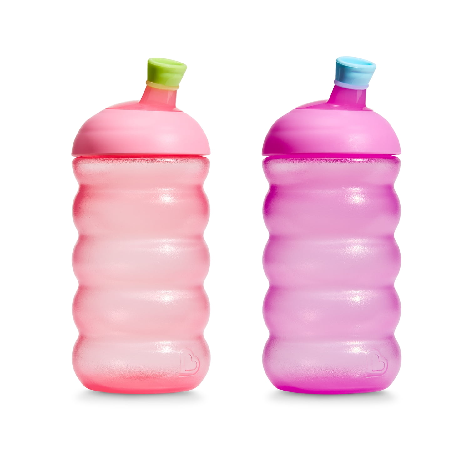 Munchkin Click Lock Toddler Sippy Cups, Spill Proof Sippy Cup for 9 Months Old and Up with Soft, Bite Proof Spout, 10 oz, Pink/Purple, 2 Pack, Unisex