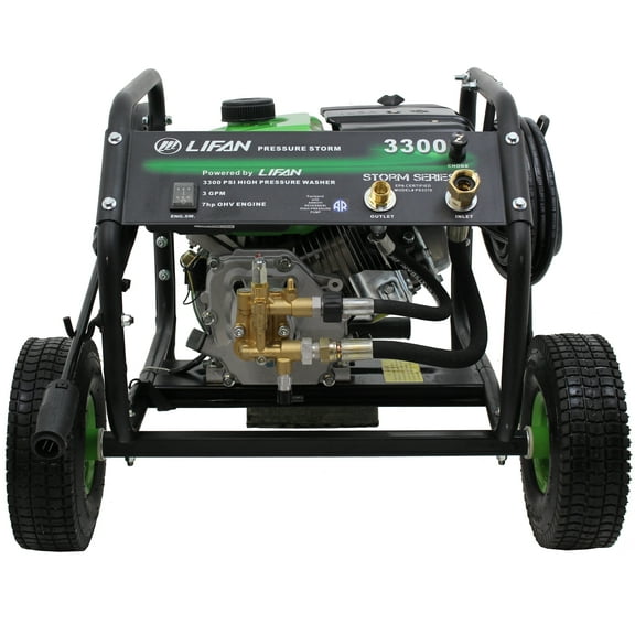 New Design Pressure Storm Series 3300-PSI 3-GPM AR Axial Cam Pump Recoil Start Gas Pressure Washer with EZ Access Panel Mounted Controls -Stay Off Your Knees