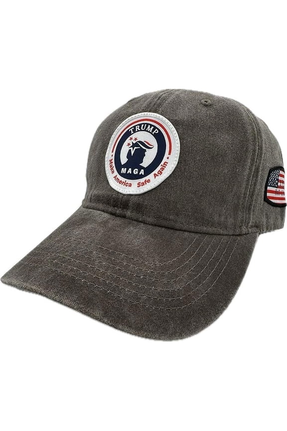 Trump Hat 2024 MAGA Hat Make America Great Again Donald Trump Slogan with USA Flag Cap Trump Merchandise Gift for Woman Men