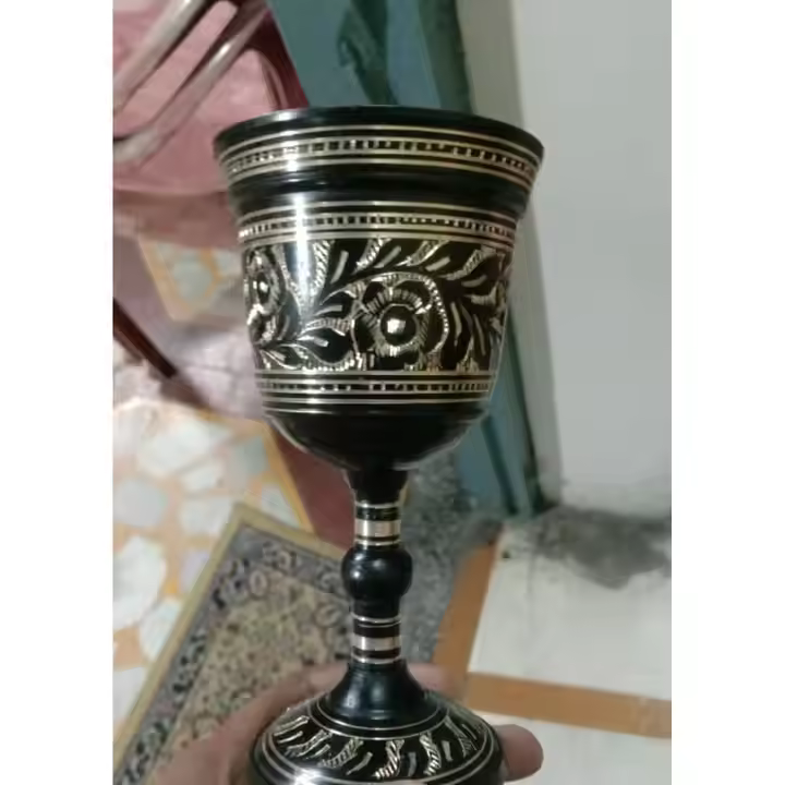 New Design wine glass black antique Brass Golden & Party Wine Glass Metal Cocktail Wine Glass Water Drinking Glasses
