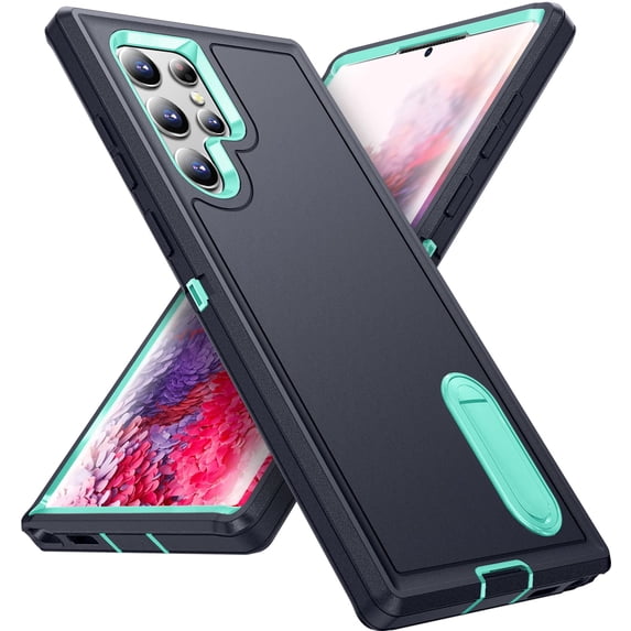 New Designed for Galaxy S22 Ultra Case, Heavy Duty Shockproof Anti-Scratch Rugged Protective Case with Kickstand for Samsung Galaxy S22 Ultra 6.8 Inch 2022