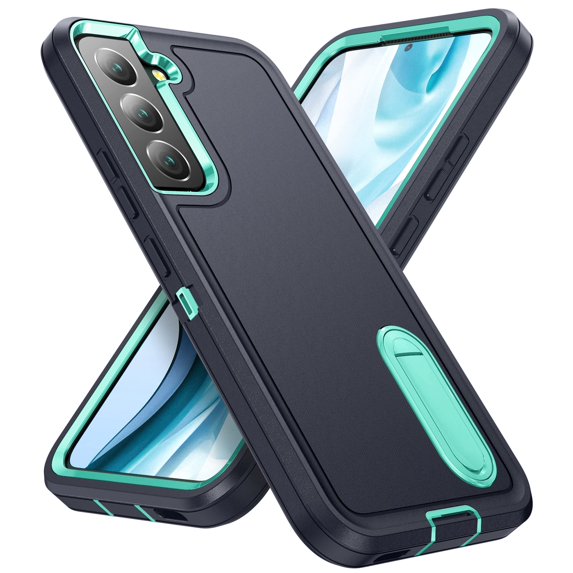 New Designed for Galaxy S22 Case, Heavy Duty Shockproof Anti-Scratch Rugged Protective Case with Kickstand for Samsung Galaxy S22 6.1 Inch 2022