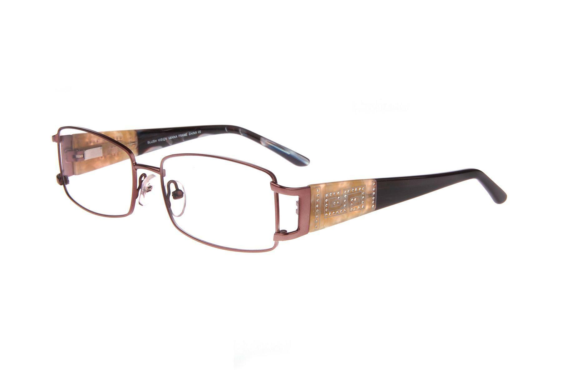 New Designer Inspired BLUSH Brown Vanna Eyeglasses 54mm with 