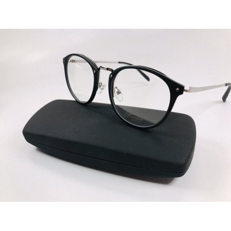 New Designer Inspired SUCCESS SS-506 Matte Black & Silver Eyeglasses 50mm w/Case