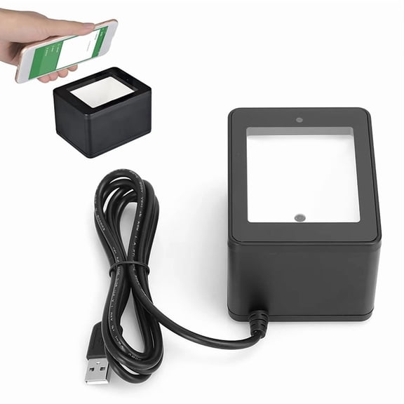 New Desktop Barcode Scanner QR Code Scanning Platform Supermarket Mobile Payment YHD9800 Barcode Scanner