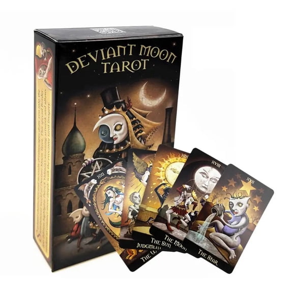 New Deviant Moon Tarot Cards English Version Fate Divination Board Games For Family Party Funny Playing