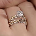 thumbnail image 1 of Womens Geometric Alloy Ring Set Electroplated Rings for Festivals Geometric Design Two Piece Set Fashion Jewelry Finger, 1 of 3