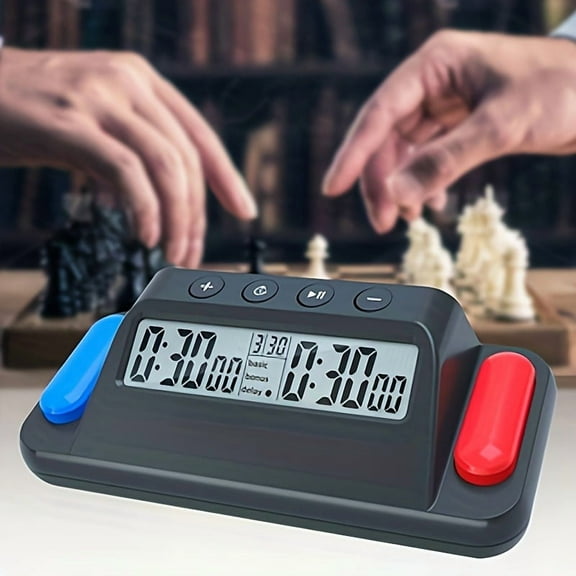 New Digital Chess Clock  Compact Battery-Powered Timer with Countdown & Count-Up Functions, Portable Tournament Game Clock with User-Friendly Design